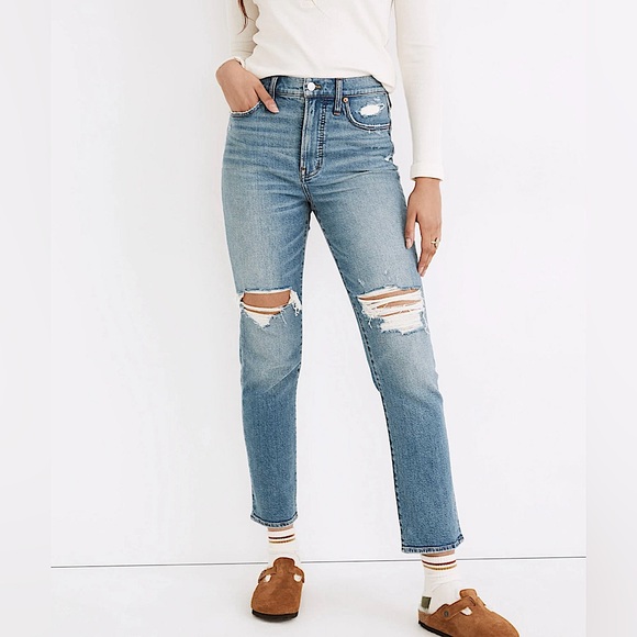 Madewell High Waist The Perfect Vintage Jean in Denman Wash Straight Leg Size 32 - Picture 3 of 12